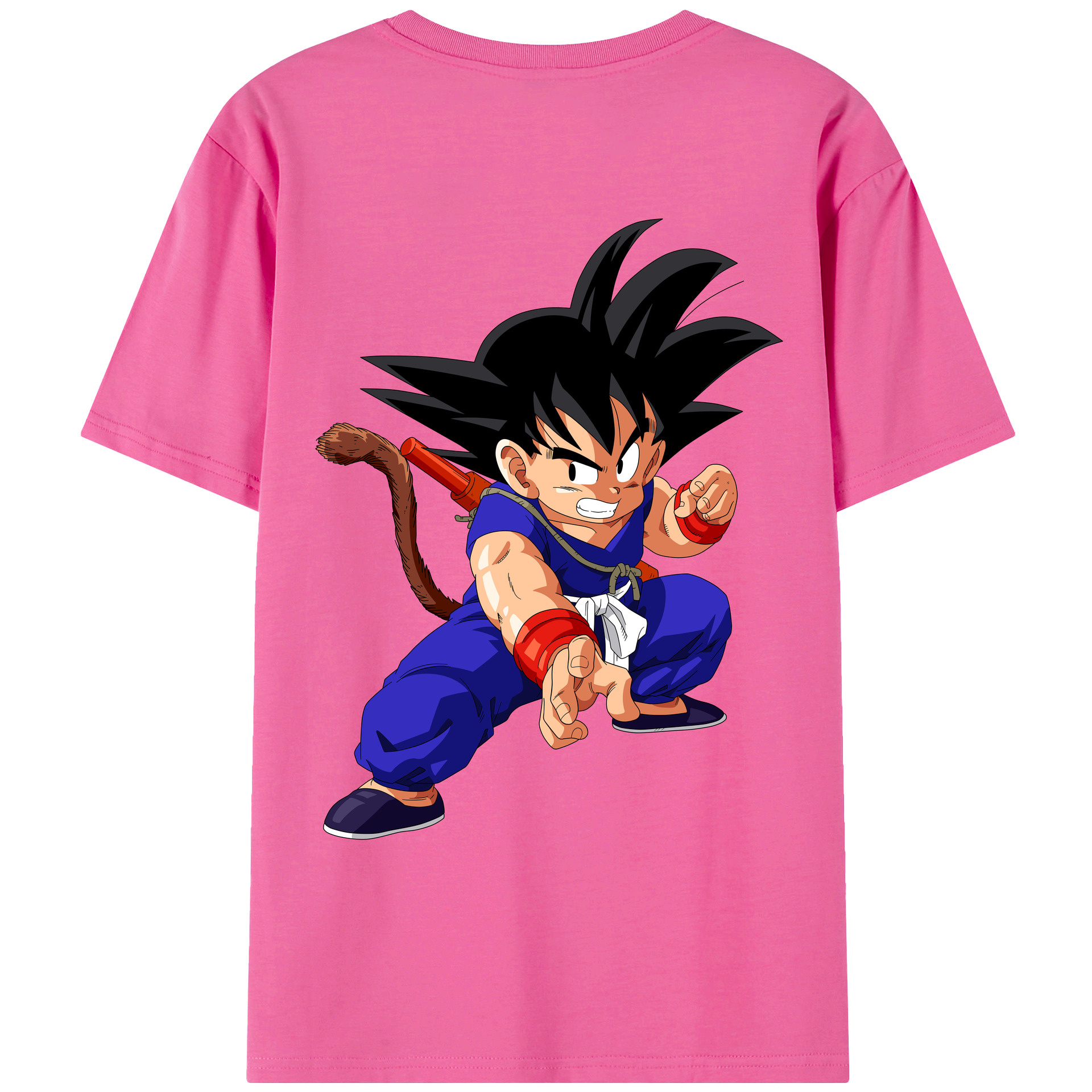 （画像用） ドラゴンボール 孫悟空（そん ごくう）Son Goku カカロット DRAGON BALL Kakarotto レディース半袖Tシャツ(バックプリント)
